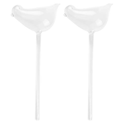 HCBY 2PCS Plant Waterer Self Watering Globes, Bird Shape Hand Blown Clear Glass Self Watering Durable Mini Transparent Bird Shape Plant Watering Device HCBY 2PCS Plant Waterer Self Watering Globes, Bird Shape Hand Blown Clear Glass Self Watering Durable Mini Transparent Bird Shape Plant Watering Device