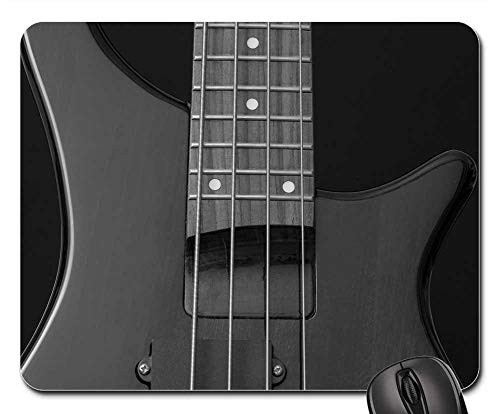 SHAQ Bass Guitar Bass Instrument E Bass Black Rock Mouse pad 8.7inch  x 7.08inch  inch