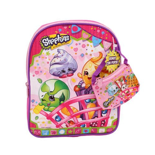 Shopkins Mini Backpack with Coin Bag, Pink, 10