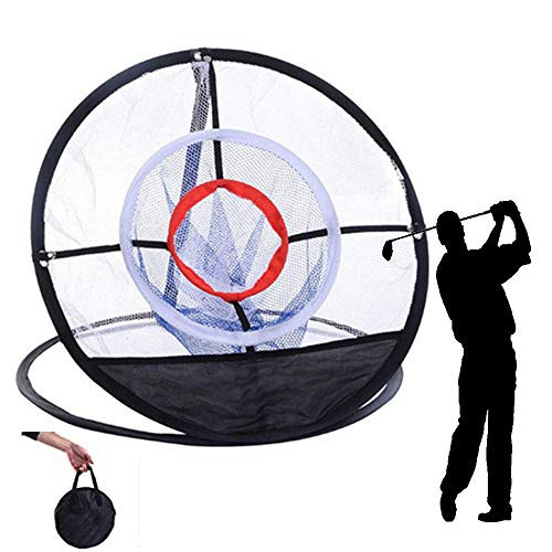KLQQLK Golf Hitting Net, Swing Detection Batting Mini Golf Practice Training Aid Game, Portable Golf Hitting Net Gift for Home Office Outdoor Use