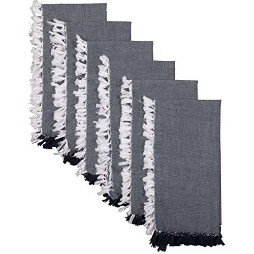 VHC Brands Americana Farmhouse Tabletop & Kitchen-Harmony Blue Napkin Set of 6, One Size, Navy VHC Brands Americana Farmhouse Tabletop & Kitchen-Harmony Blue Napkin Set of 6, One Size, Navy