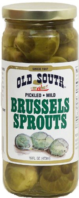 Old South brussels sprouts, pickled, mild, 16-oz. glass jar Old South brussels sprouts, pickled, mild, 16-oz. glass jar