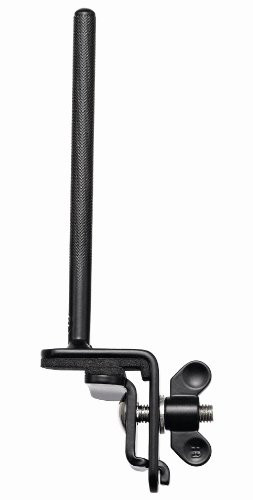 Meinl Percussion MC-STBD Standard Bass Drum Cowbell Mounting Bracket with 6inch  Steel Arm and Padded Foam Clamp, Black Powder Coated