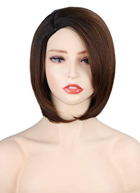 Short Brown Side Part Bob Wigs For Black Women Ombre Brown Bob Wigs With Side Bangs For Women Synthetic Straight Bob Wigs Heat Resistant Ombre Brown Short Brown Side Part Bob Wigs For Black Women Ombre Brown Bob Wigs With Side Bangs For Women Synthetic Straight Bob Wigs Heat Resistant Ombre Brown