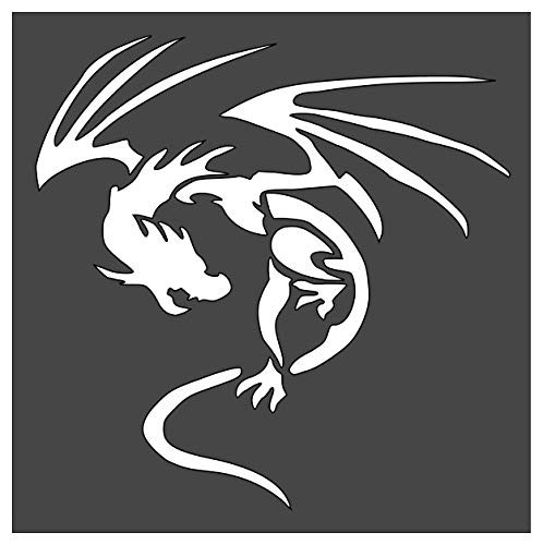 Dragon Stencil 1-5.5x5.5 inch Custom Cut Reusable Stencil Drawing Template Flexible Clear Plastic Sheets 0.15mm Thick SL-491