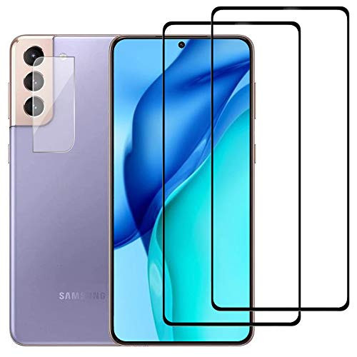 2plus 1 2 Pack for Samsung Galaxy S21 5G Screen Protector Tempered Glass plus Camera Lens Protector, 9H Hardness, Fingerprint Unlock Support, Full Coverage, Touch Sensitive, HD Clear Film 6.2inch 2plus 1 2 Pack for Samsung Galaxy S21 5G Screen Protector Tempered Glass plus Camera Lens Protector, 9H Hardness, Fingerprint Unlock Support, Full Coverage, Touch Sensitive, HD Clear Film 6.2inch