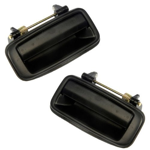 Pair of 88-92 Corolla Prizm Rear Outside Outer Exterior Black Door Handles