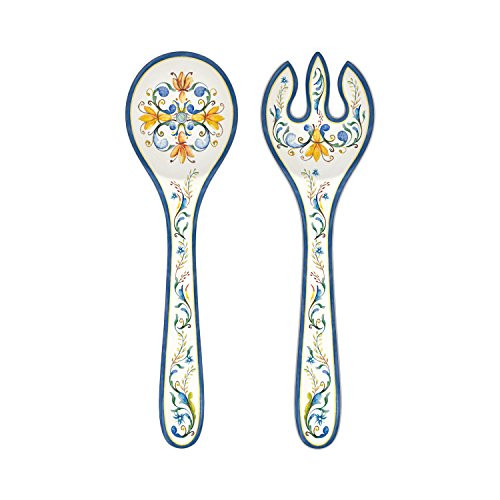 Le Cadeaux Floral Harvest Melamine Salad Servers Le Cadeaux Floral Harvest Melamine Salad Servers