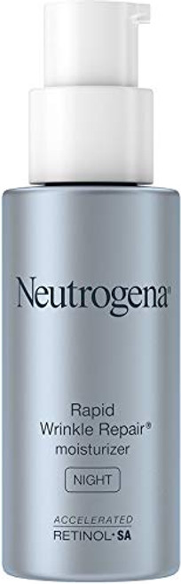 Neutrogena Rapid Wrinkle Repair Retinol Anti-Wrinkle Night Cream, Anti-Wrinkle Face  and  Neck Cream Moisturizer with Hyaluronic Acid, Retinol  and  Glycerin, 1 fl. oz