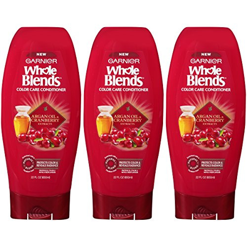 Garnier Hair Care Whole Blends Color Care Conditioner with Argan Oil & Cranberry Extracts, 3 Count