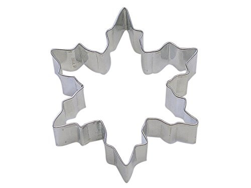 CybrTrayd R&M Snowflake Tinplated Steel Cookie Cutter, 3.75-Inch, Silver, Bulk Lot of 12