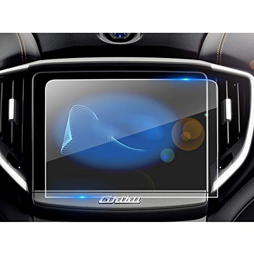 LFOTPP Car Navigation Screen Protector for 2017-2018 Maserati Ghibli 8.4 Inch, Tempered Glass 9H Hardness Car Infotainment Stereo Display Center Touchscreen Protective Film