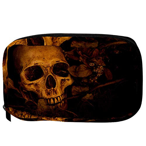 Inhomer Toiletry Bags for Women Skull Brown Bone Travel Cosmetic Makeup Pouch Handy Pencil Cases Inhomer Toiletry Bags for Women Skull Brown Bone Travel Cosmetic Makeup Pouch Handy Pencil Cases