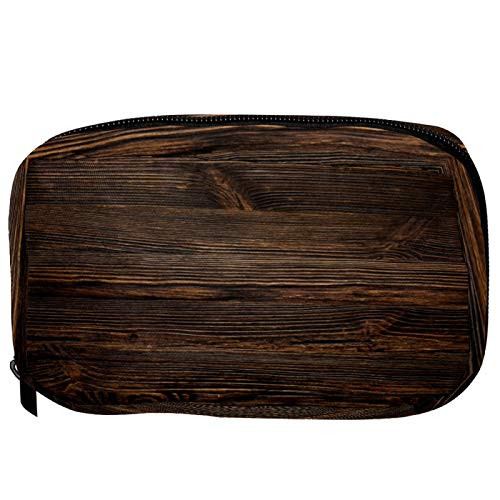 Inhomer Toiletry Bags for Women Vintage Brown Wood Travel Cosmetic Makeup Pouch Handy Pencil Cases Inhomer Toiletry Bags for Women Vintage Brown Wood Travel Cosmetic Makeup Pouch Handy Pencil Cases