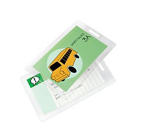 Laminating Pouches - 5 Mil Luggage Tag w/Slot 2-1/2inch  x 4-1/4inch  - 100/box