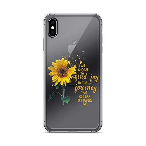 I Will Choose to Find Joy in The Journey That God Has Set Before Me Sunflower Lover Gift Jesus Christ Anti-Scratch Shockproof Case for iPhone XR