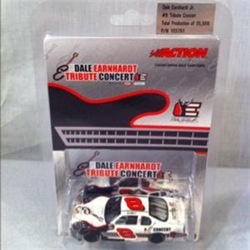2003 July 4th Daytona Busch Race Winner Clean Paint Scheme Car Dale Earnhardt Jr 8 Dale Earnhardt Sr Legend E Logo  and  E-Guitar Hood Logo Daytona Tribute Concert 1/64 Scale Diecast Car Limited Edition Action Racing Collectables ARC