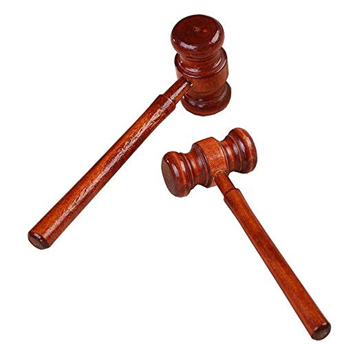 2pcs Vintage Judge Wooden Gavel Judgment Hammer Justice Gavel Judge Costume Accessories Home Office Decor One Size, Auction Gavel