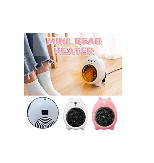 TIANXIN Cartoon Personal Mini Space Heater Fan, Portable Electric Home Office Indoor Use Ceramic Heating Overheat Protection, Mini Heater, Desktop Heater Pink TIANXIN Cartoon Personal Mini Space Heater Fan, Portable Electric Home Office Indoor Use Ceramic Heating Overheat Protection, Mini Heater, Desktop Heater Pink