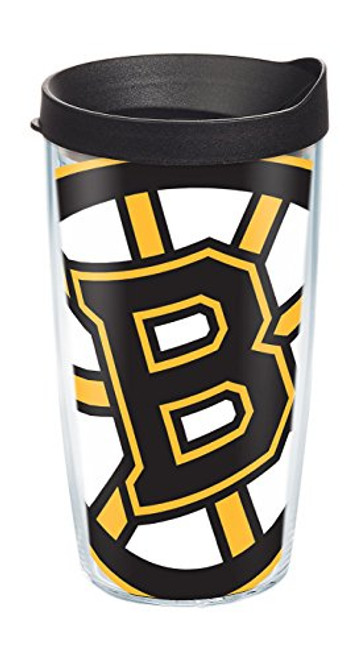Tervis 1105118 NHL Boston Bruins Colossal Tumbler with Wrap and Black Lid 16oz, Clear Tervis 1105118 NHL Boston Bruins Colossal Tumbler with Wrap and Black Lid 16oz, Clear