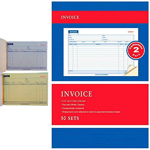 Carbonless Invoice Receipt Record Book 2 Part 50 Sets Duplicate Receipt Copy  Modern Day Essentials