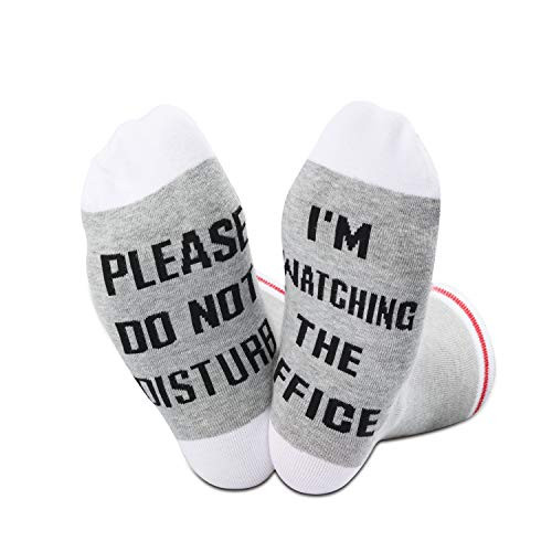 TSOTMO 2 Pairs Please Do Not Disturb Im Watching The Office Socks The Office