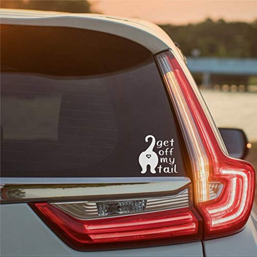 Get Off My Tail Cats DIY Decal Custom Decal Personalised Decal Car Decal Window Decal Vinyl Decal Die Cut Decals Funny Laptop Stickers Bumper Stickers Present