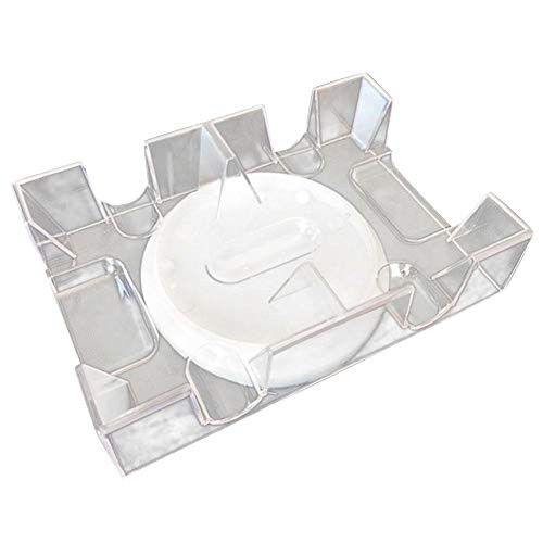 leveraYo 2 Deck/6 Deck Revolving Rotating Canasta Playing Card Tray,Stacking Tabletop Card Holder for Home, Indoor, Office, Travel, Store