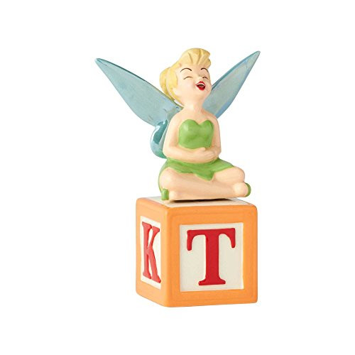 Enesco Disney Peter Pan Tinker Bell Ceramic Salt and Pepper Shakers 4.5" Multicolor