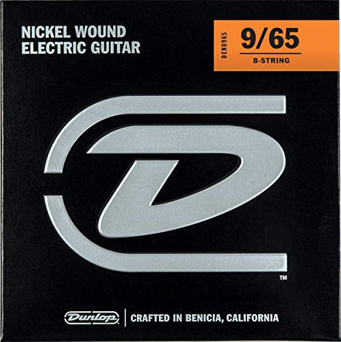 Dunlop DEN0965 Nickel Wound Electric Guitar Strings, Light, .009.065, 8 Strings/Set