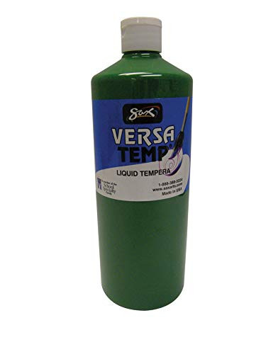 Sax Versatemp Heavy-Bodied Tempera Paint, Green, 1 Quart