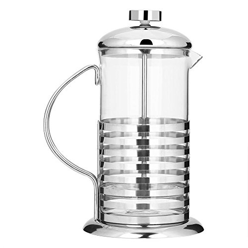 French Presses Coffee Maker 600ml / 800ml Portable Stainless Steel Glass French Press Coffee Pot Coffee Plunger Tea Maker Cup for Home and Office800ml French Presses Coffee Maker 600ml / 800ml Portable Stainless Steel Glass French Press Coffee Pot Coffee Plunger Tea Maker Cup for Home and Office800ml