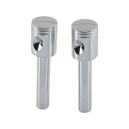 MACs Auto Parts 44-12894 Chrome Piston Door Lock Knobs, Pair