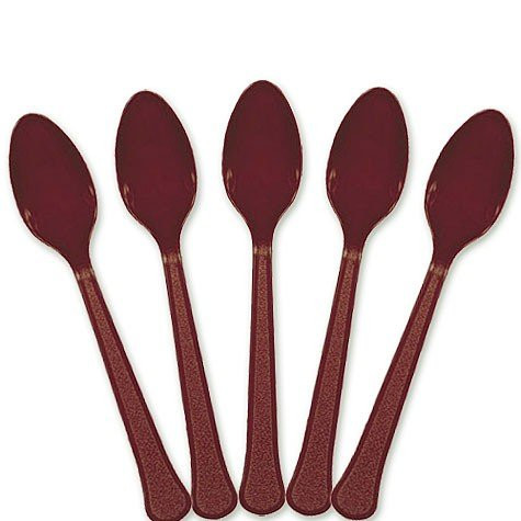 Extra Heavy Weight Plastic Spoons  20ct Berry
