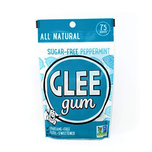 Glee Gum Sugar-Free Peppermint Gum, 75 pc-SET OF 3
