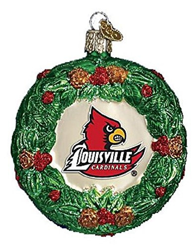 Football Fanatics NCAA Louisville Cardinals Glass Wreath Ornament