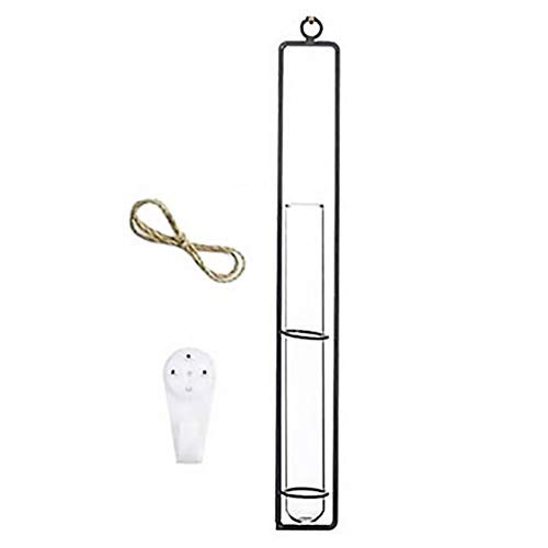 YARDWE 3 Kits Glass Test Tubes Hanging Vase Planter Terrarium Container Iron Flower Hanging Bud Vase Wall Home Decoration YARDWE 3 Kits Glass Test Tubes Hanging Vase Planter Terrarium Container Iron Flower Hanging Bud Vase Wall Home Decoration