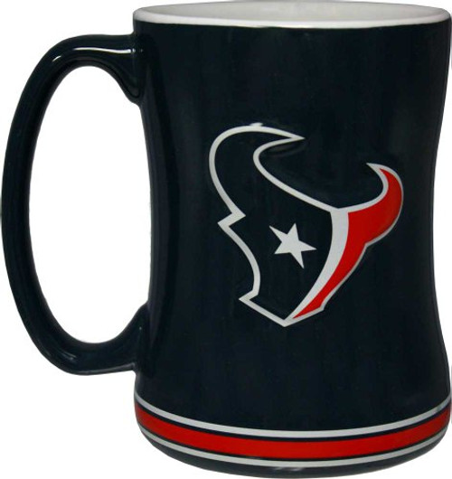NFL Sculpted Coffee Mug, 15 Ounces, Houston Texans NFL Sculpted Coffee Mug, 15 Ounces, Houston Texans