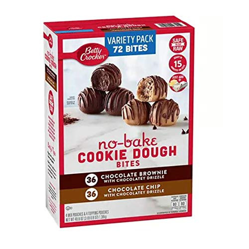 Betty Crocker No-Bake Cookie Dough Bites, Variety Pack 48 oz.