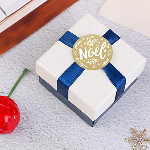 Tihuunwz Christmas Pack Sticker, Christmas Decorating, 1 Roll 500 Posts Round DIY Tags Decorating Pack Sticker for Holiday Greeting, Sealing, Gifting, Office, Gift Decorations 23AF A
