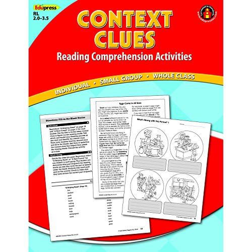 Edupress EP-2366 Red Level Context Clues Reading Comprehension Activities, 0.25" Height, 8.5" Wide, 11" Length