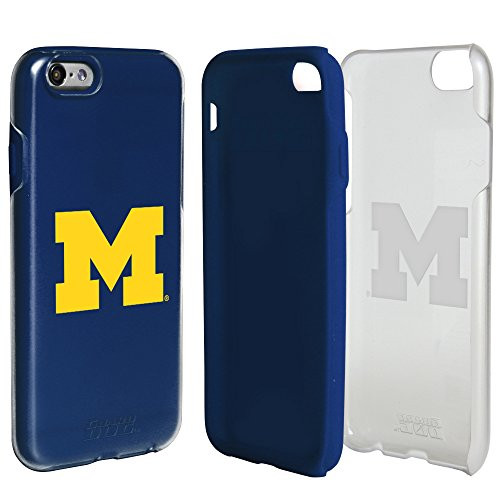 Guard Dog Michigan Wolverines Clear Hybrid Case for iPhone 6 / 6s with Dark Blue Insert