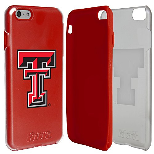 Guard Dog Texas Tech Red Raiders Clear Hybrid Case for iPhone 6 Plus / 6s Plus with Red Insert