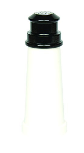 Fletchers' Mill Lighthouse Salt Shaker, White/Black - 6 Inch