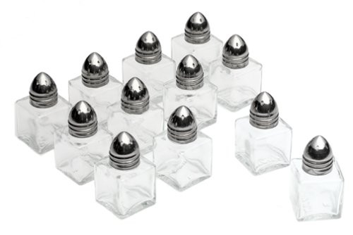 Tablecraft Products Mini Salt & Pepper Shakers, Set of 6 salt & pepper shakers (12 Total Shakers)