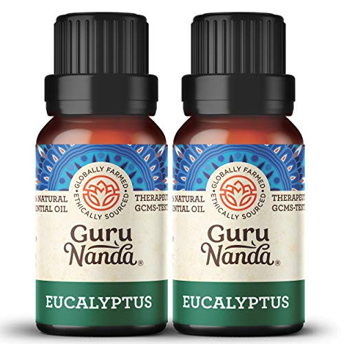 GuruNanda Eucalyptus Essential Oil Pack of 2 - Pure Therapeutic Grade Oil for Nasal Congestion Relief, Aromatherapy for Relaxation and Calming Stress 15 ml x 2 GuruNanda Eucalyptus Essential Oil Pack of 2 - Pure Therapeutic Grade Oil for Nasal Congestion Relief, Aromatherapy for Relaxation and Calming Stress 15 ml x 2