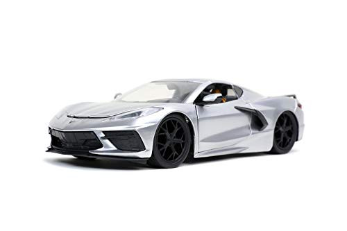 Jada Toys Bigtime Muscle 124 2020 Chevy Corvette Stingray Die-cast Car Silver, Toys for Kids and Adults Jada Toys Bigtime Muscle 124 2020 Chevy Corvette Stingray Die-cast Car Silver, Toys for Kids and Adults