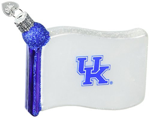 Old World Christmas University of Kentucky Flag Glass Blown Ornament