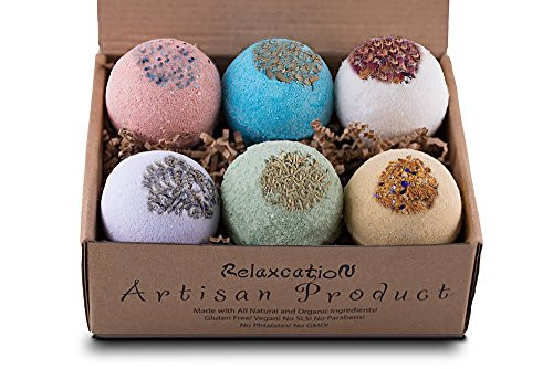 Organic Bath Bombs Gift Set Vegan 3.2 oz / Bath Bombs For Sensitive Skin - Safe for Kids - Bath Bomb For Women with Bath Salts Dead Sea Salt - Natural Bath Bombs Set - Bath Bombs Kit for Christmas Organic Bath Bombs Gift Set Vegan 3.2 oz / Bath Bombs For Sensitive Skin - Safe for Kids - Bath Bomb For Women with Bath Salts Dead Sea Salt - Natural Bath Bombs Set - Bath Bombs Kit for Christmas
