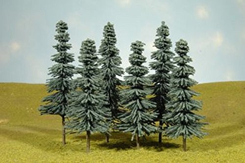 Bachmann Industries Scene Scapes Trees 3"- 4" Blue Spruce Trees N Scale Train (9 Piece)